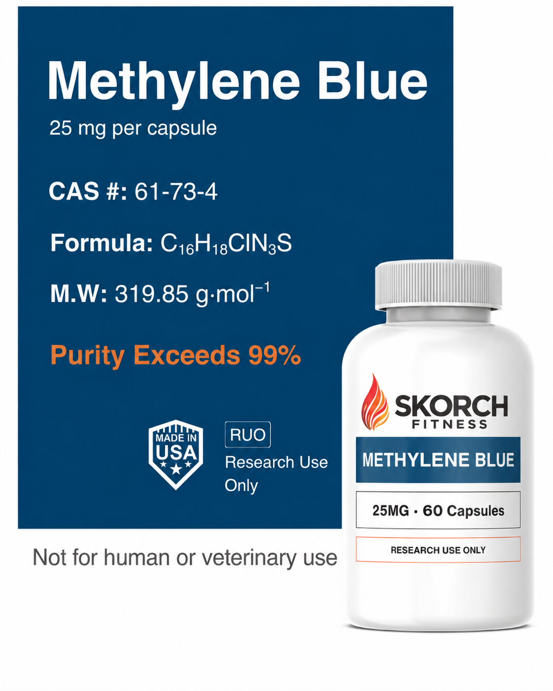 Methylene Blue Capsules – 25mg