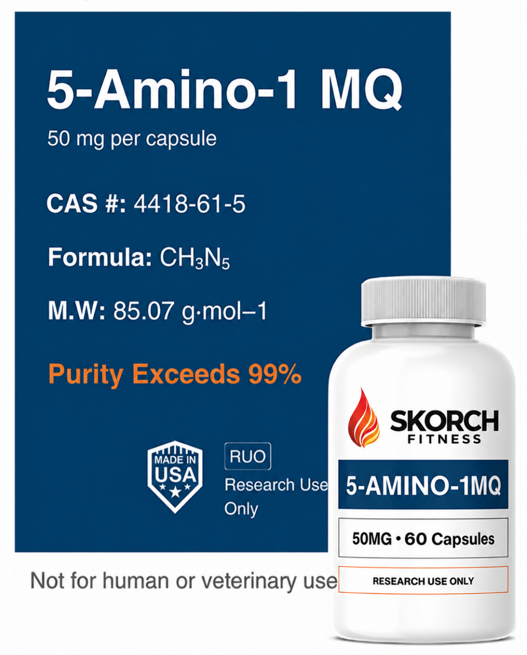 5-Amino-1 MQ Capsules – 50mg - Skorch Peptides - Anaheim, CA