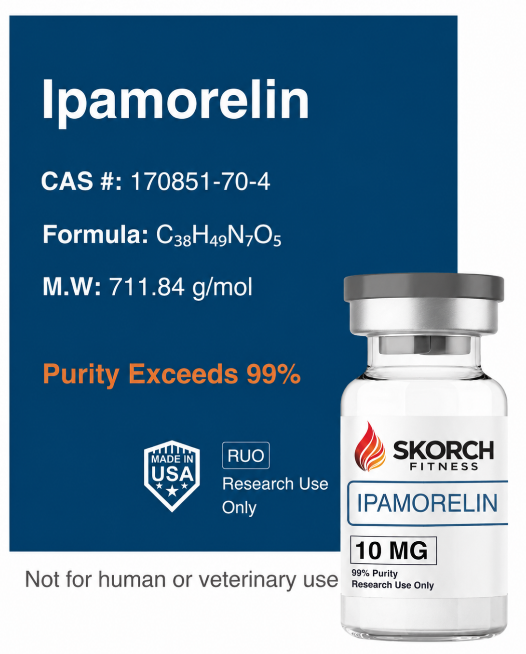 Ipamorelin – 10mg - Skorch Peptides, Anaheim, CA